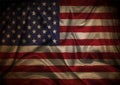 Grunge style American flag background