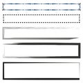 Grunge style set of square and rectangle shapes. Vector illustration. EPS 10. Royalty Free Stock Photo