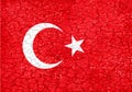Grunge Style Turkey National Flag