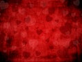 Grunge style Valentines Day background with hearts design Royalty Free Stock Photo