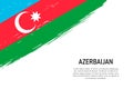 Grunge styled brush stroke background with flag of Azerbaijan