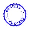 Grunge SUCCESS Textured Round Rosette Stamp
