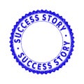 Grunge SUCCESS STORY Scratched Round Rosette Watermark