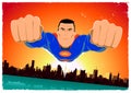 Grunge Super Hero Poster Background Royalty Free Stock Photo