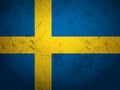 Grunge Sweden flag