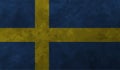 Grunge Sweden flag. Sweden flag with waving grunge texture