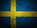 Grunge Sweden flag