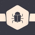 Grunge System bug concept icon isolated on grey background. Code bug concept. Bug in the system. Bug searching Royalty Free Stock Photo
