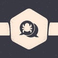 Grunge System bug concept icon isolated on grey background. Code bug concept. Bug in the system. Bug searching Royalty Free Stock Photo