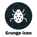 Grunge System bug concept icon isolated on white background. Code bug concept. Bug in the system. Bug searching Royalty Free Stock Photo