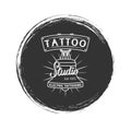 Grunge tattoo studio logo