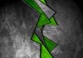 Grunge tech material green and grey background