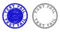 Grunge TEST FAIL Textured Stamp Seals