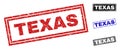 Grunge TEXAS Textured Rectangle Stamps