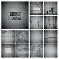 Grunge Texture Backgrounds Collage Set Royalty Free Stock Photo