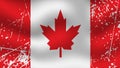 Grunge texture Canadian flag of Canada