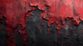 Grunge texture effect background. Distressed rough dark abstract textured. Black isolated on red.
