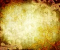 Grunge texture with flourishes Royalty Free Stock Photo