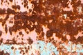 Grunge texture of old rusty metal with scratches and cracks background. Rusty Zinc Background. Old and rusty damaged texture. Royalty Free Stock Photo