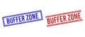 Grunge Textured BUFFER ZONE Seal with Double Lines