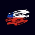 Grunge textured Chilean flag Royalty Free Stock Photo