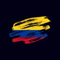 Grunge textured Colombian flag Royalty Free Stock Photo