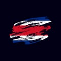 Grunge textured Costa Rican flag