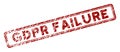 Grunge Textured GDPr Failure Rectangle Stamp Seal Royalty Free Stock Photo
