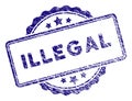 Grunge Textured Illegal Text Stamp Seal