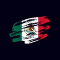 Grunge textured Mexican flag Royalty Free Stock Photo