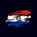 Grunge textured Paraguayan flag