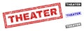 Grunge THEATER Scratched Rectangle Watermarks