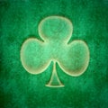 Grunge three-leaf clover Royalty Free Stock Photo