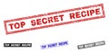 Grunge TOP SECRET RECIPE Textured Rectangle Watermarks