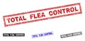 Grunge TOTAL FLEA CONTROL Textured Rectangle Watermarks