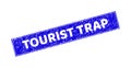 Grunge TOURIST TRAP Scratched Rectangle Stamp