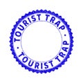 Grunge TOURIST TRAP Scratched Round Rosette Watermark