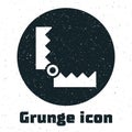 Grunge Trap hunting icon isolated on white background. Monochrome vintage drawing. Vector