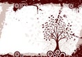 Grunge tree background, vector Royalty Free Stock Photo