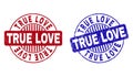 Grunge TRUE LOVE Textured Round Stamp Seals