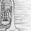 Grunge trumpet. Royalty Free Stock Photo