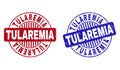 Grunge TULAREMIA Textured Round Stamps