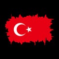 grunge turkey flag design