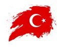 Grunge Turkey flag