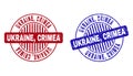 Grunge UKRAINE, CRIMEA Textured Round Watermarks