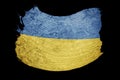 Grunge Ukraine flag. Ukraine flag with grunge texture. Brush str