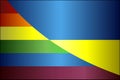 Grunge Ukraine and Gay flags