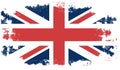 Grunge United Kingdom flag Royalty Free Stock Photo