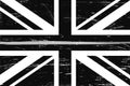 Grunge United Kingdom flag with a thin gray or silver line Royalty Free Stock Photo