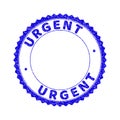 Grunge URGENT Textured Round Rosette Stamp